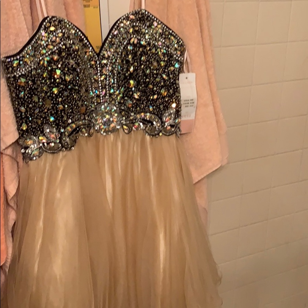Prom , homecoming, fancy nude dress